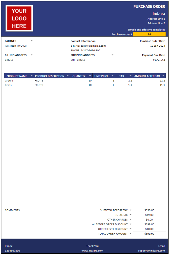 Manufacturing Inventory and Sales Manager – Google Sheets Template – Invoice
