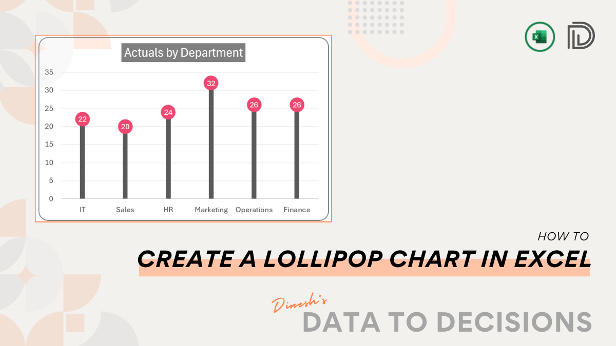 How to Create a Vertical Lollipop Chart in Microsoft Excel? - INDZARA