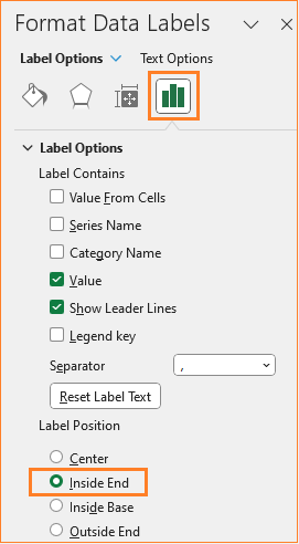 Progress Tracker label options