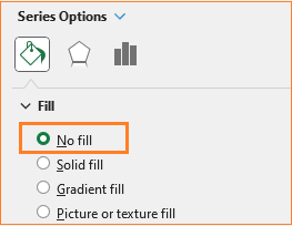 Stacked Column Chart with slider change to no fill