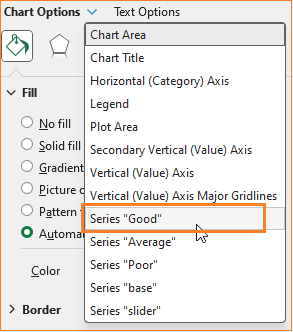 Stacked Column Chart with slider choose the series