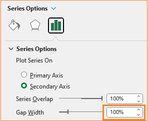 Stacked Column Chart with slider decrease slider column gap width