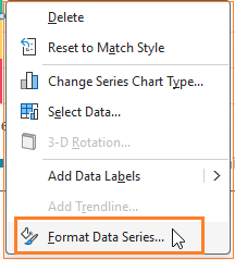 Stacked Column chart with total format series