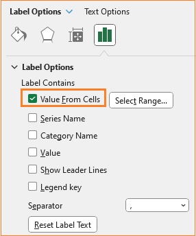 Progress tracker using stacked column Chart  choose value from cells