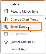 Progress tracker using stacked column Chart select data