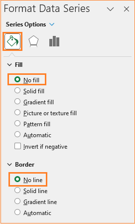 Floating Column Chart fill and line