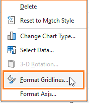 Column Chart to Display Variance with Different Colors format gridlines