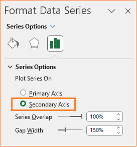 Column Chart to Display Actual, Target, and Variance choose secondary axis