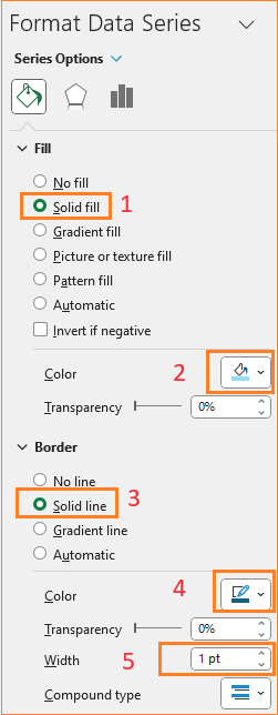 Floating Column Chart format floating column color