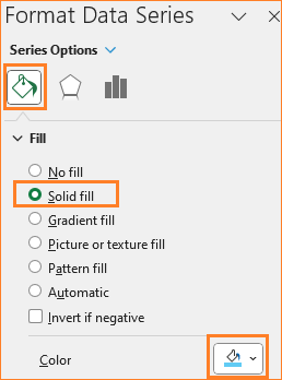 bullet chart format series color