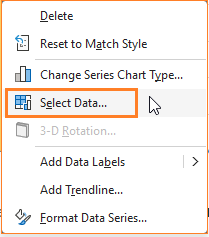 Column Chart to Display Actual, Target, and Variance select data