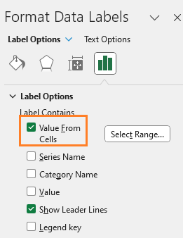 Column chart with single target line choose value from cells