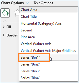 Progress tracker using stacked column Chart choose first bin